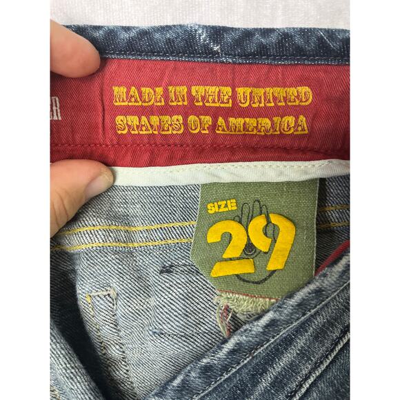 Sergeant Pepper Made in USA Bootcut Jeans Y2K Stars Indie Sleaze sz 29 Low Rise - Picture 10 of 10